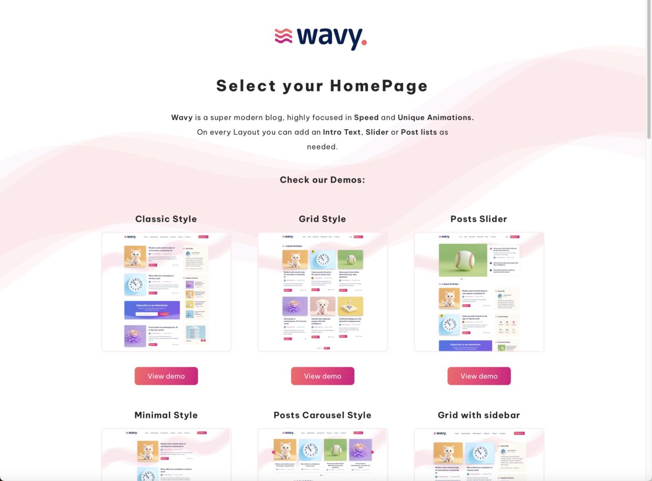 Wavy-简约轻量漂亮的WordPress博客主题[更至v1.8.5]
