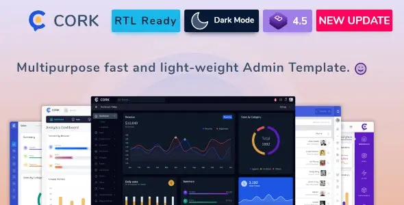 Cork-响应式后台管理仪表板模板[更至v3.9.0]