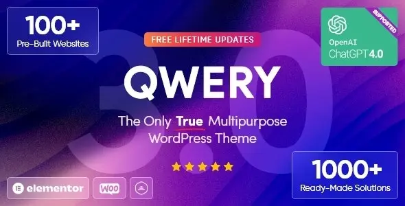 Qwery-现代AI公司网站模板WordPress多用途主题[更至v3.4.1]